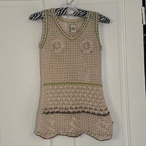 Shy Girl Crochet Top with Shell nipple design